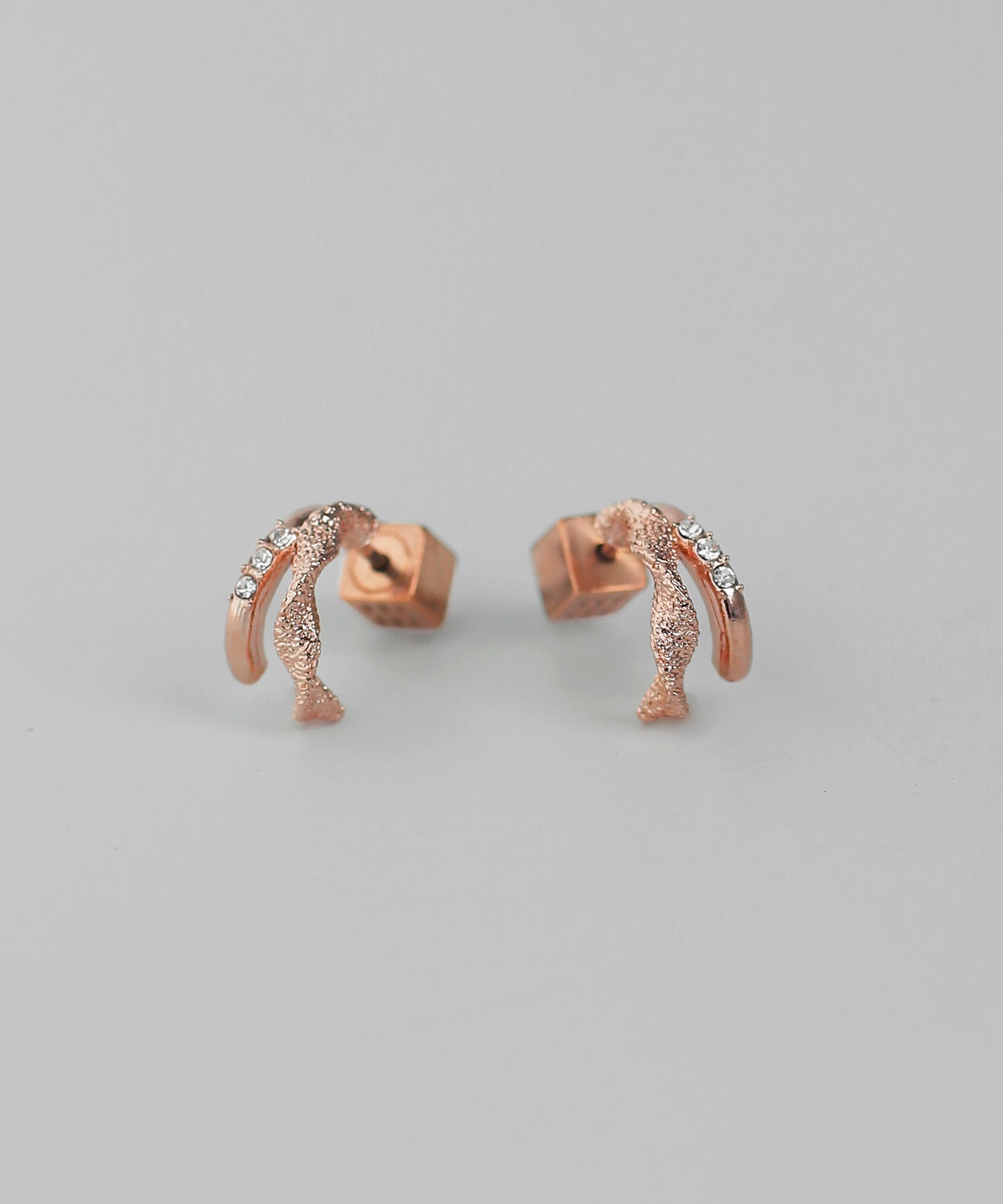 Bijou & Double Line Curved Earrings