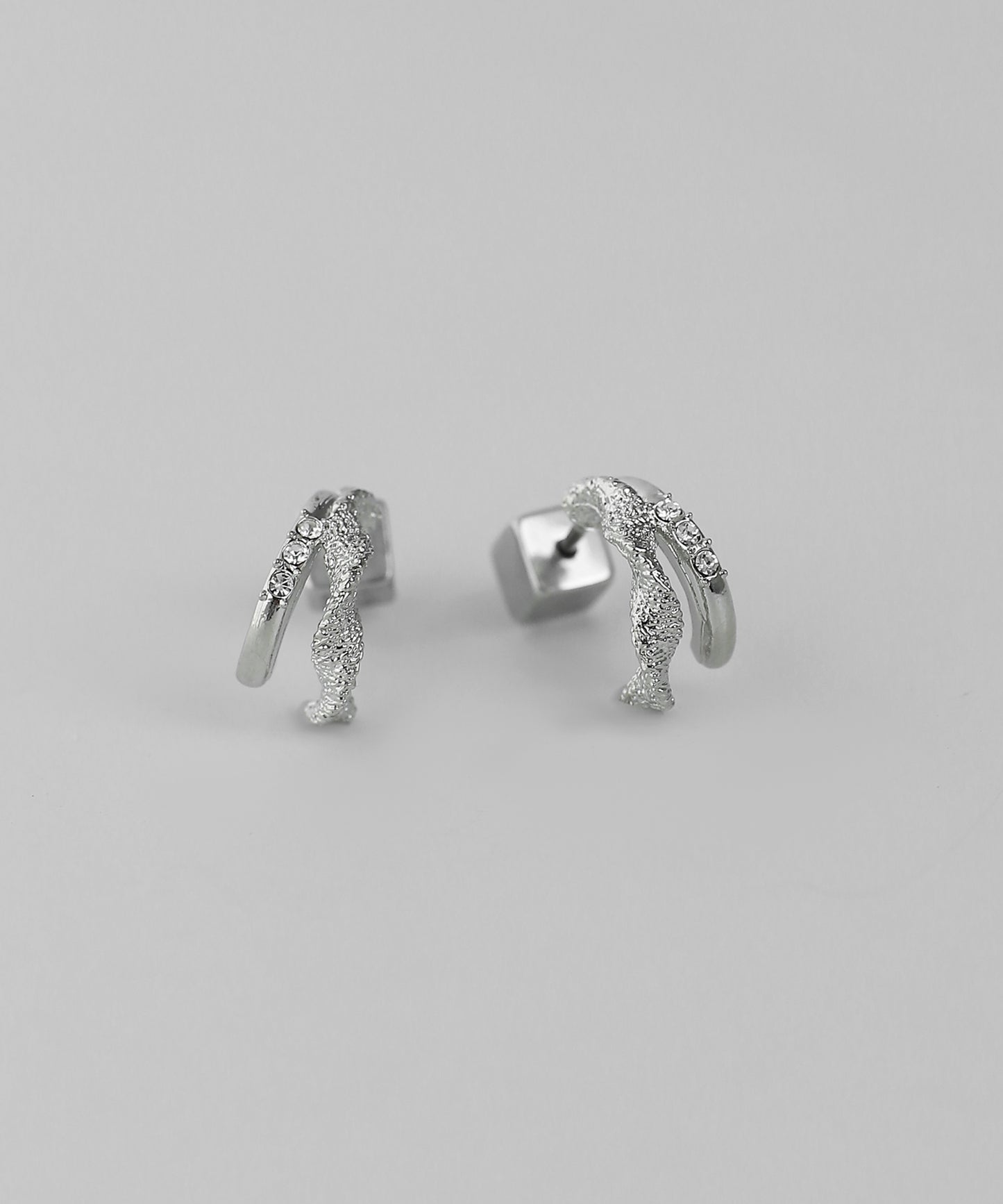 Bijou & Double Line Curved Earrings