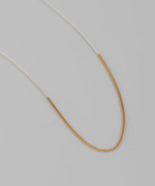 Combination Color Slim Chain Necklace [925 Silver]