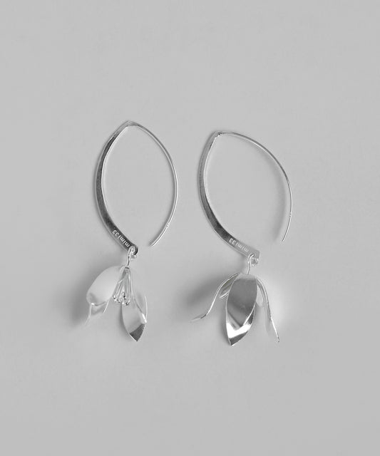 Flower Hook Earrings [925 Silver]