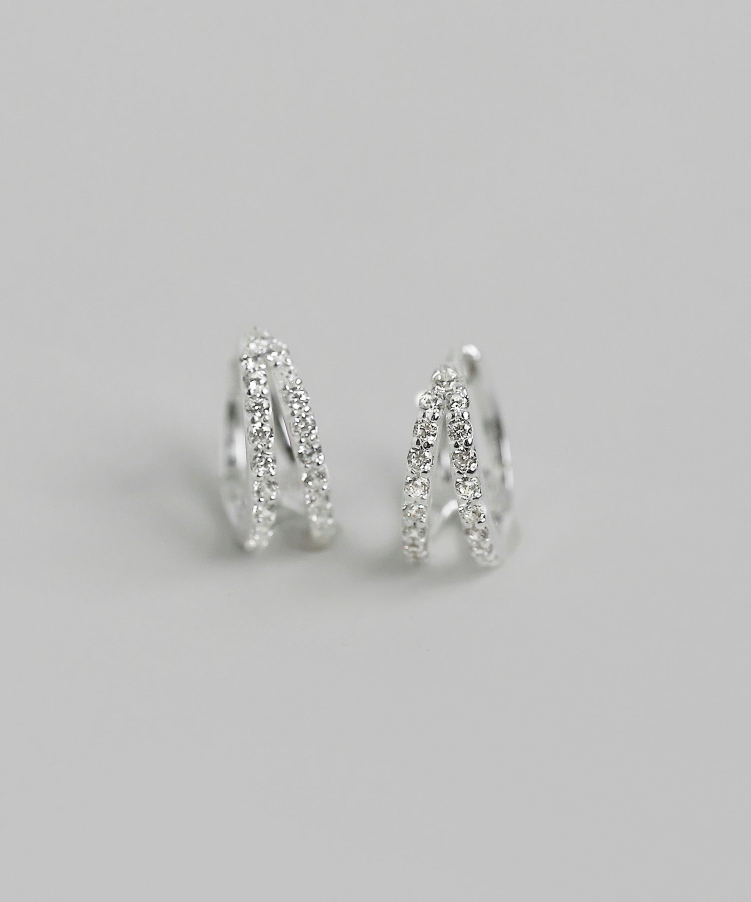 Bijou Hoop Earrings [925silver] (DG450120P) | mimi33 ONLINE STORE