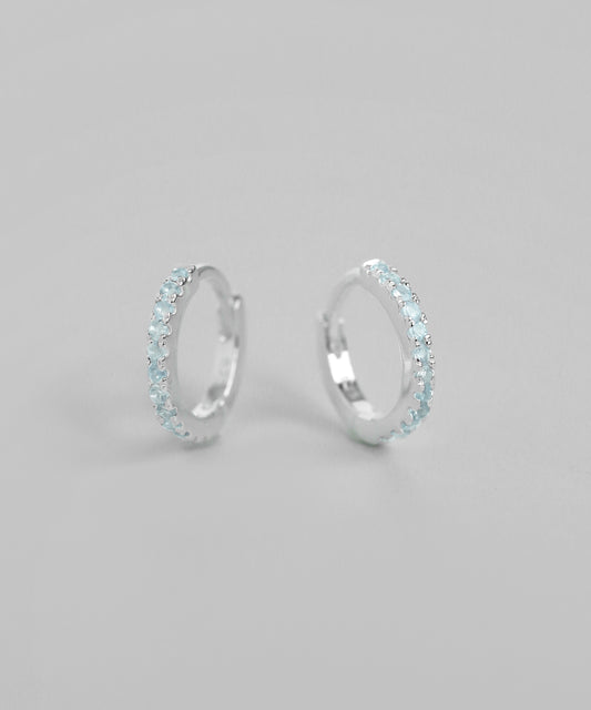 Gemstone Hoop Earrings [925 Silver]