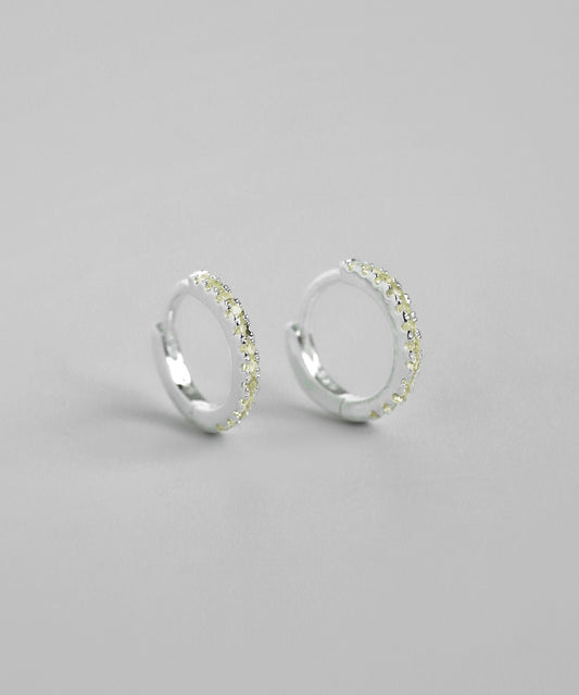 Gemstone Hoop Earrings [925 Silver]