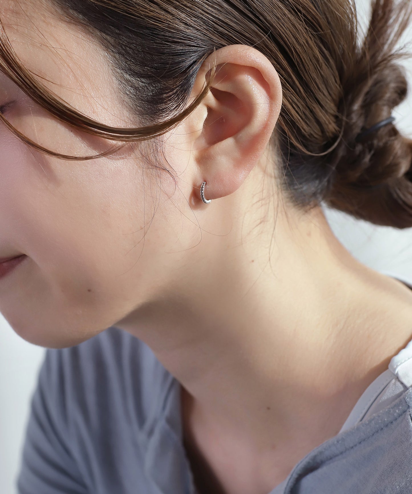 Gemstone Hoop Earrings [925 Silver]