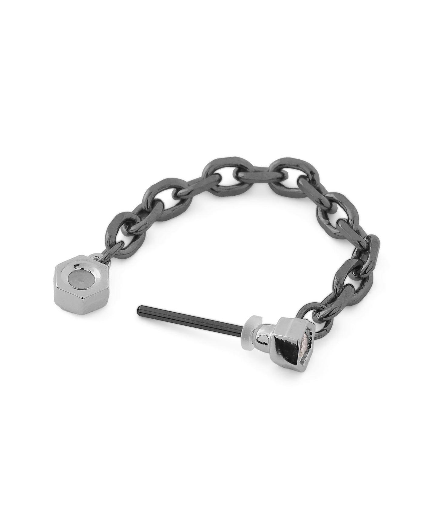 Bijou & Chain Hoop Earrings