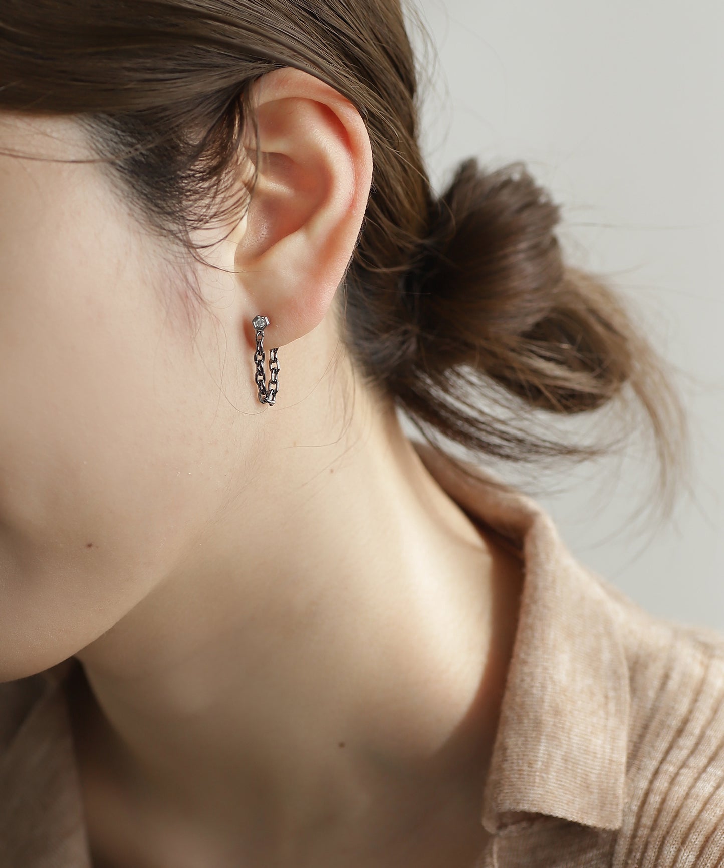 Bijou & Chain Hoop Earrings