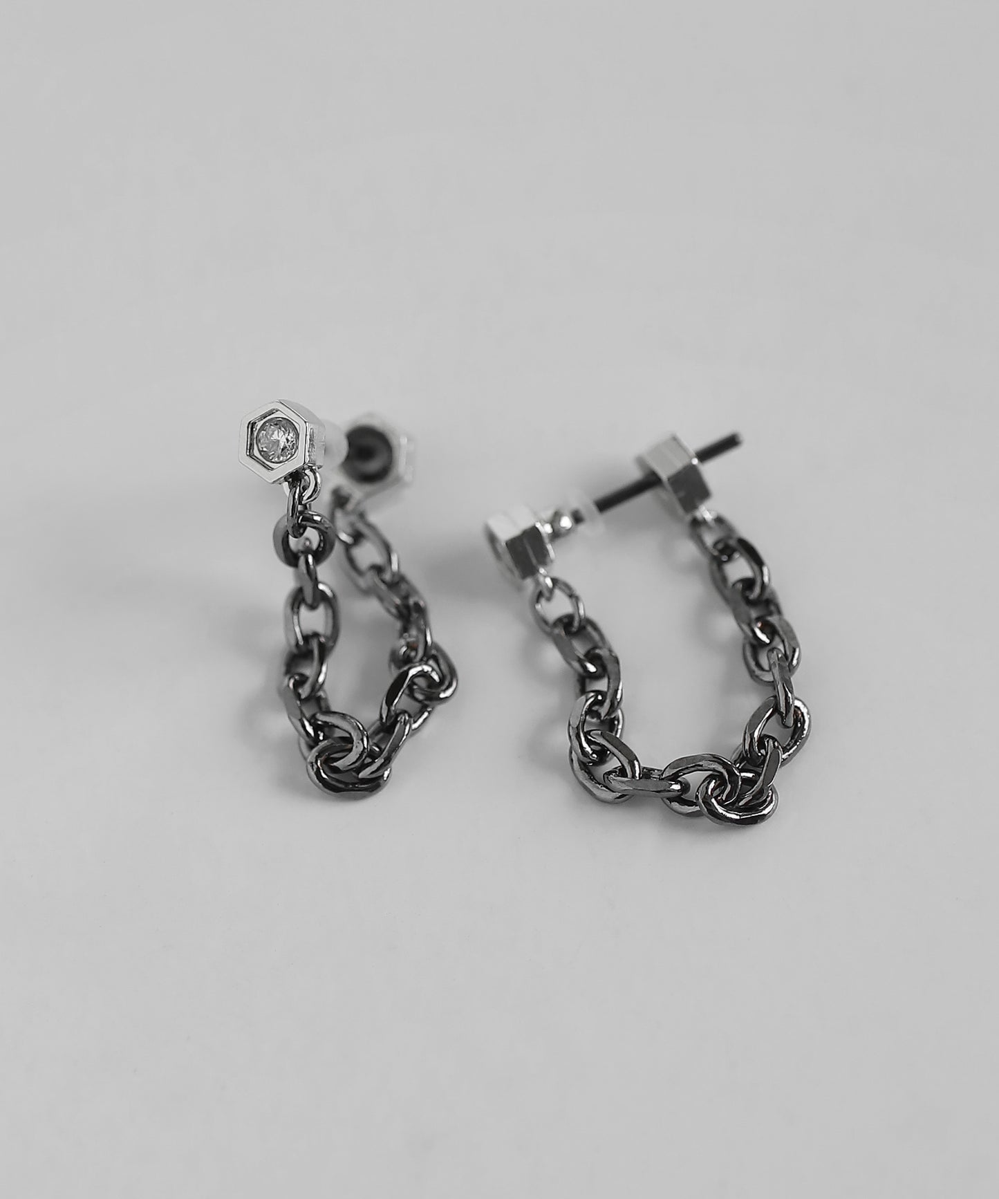Bijou & Chain Hoop Earrings