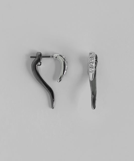 Bijou & Two-Tone Back Catch Earrings