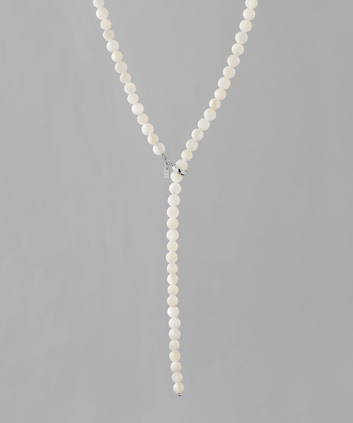 Shell Lariat Necklace [BK×WH]