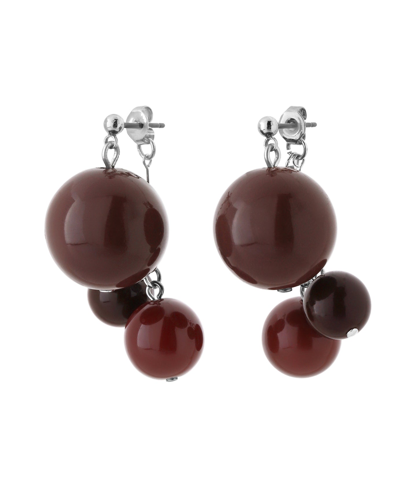 【Eligible for Novelty】Colored Sphere Back Catch Earrings