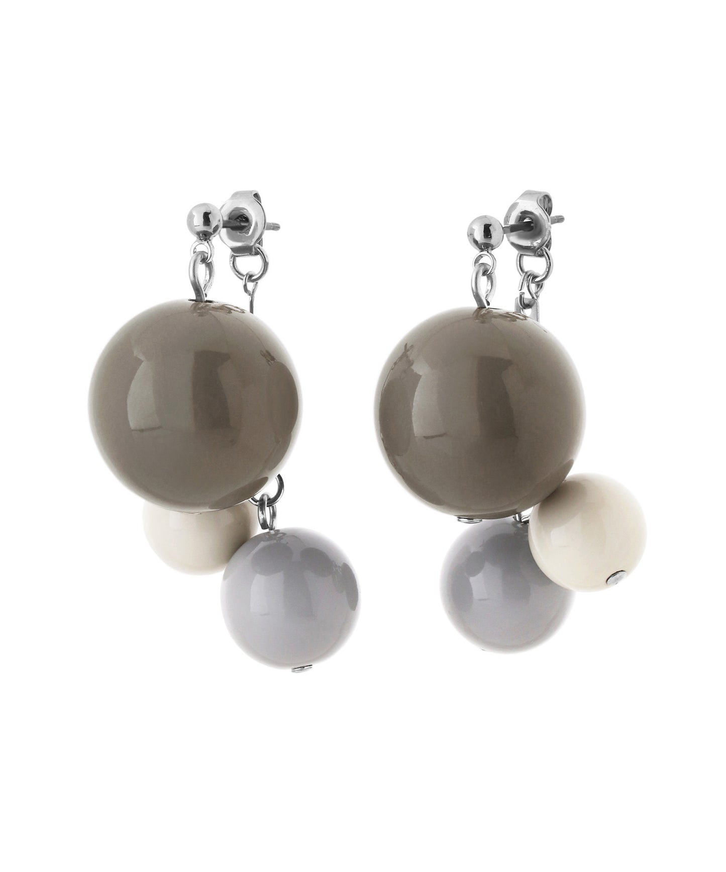 【Eligible for Novelty】Colored Sphere Back Catch Earrings