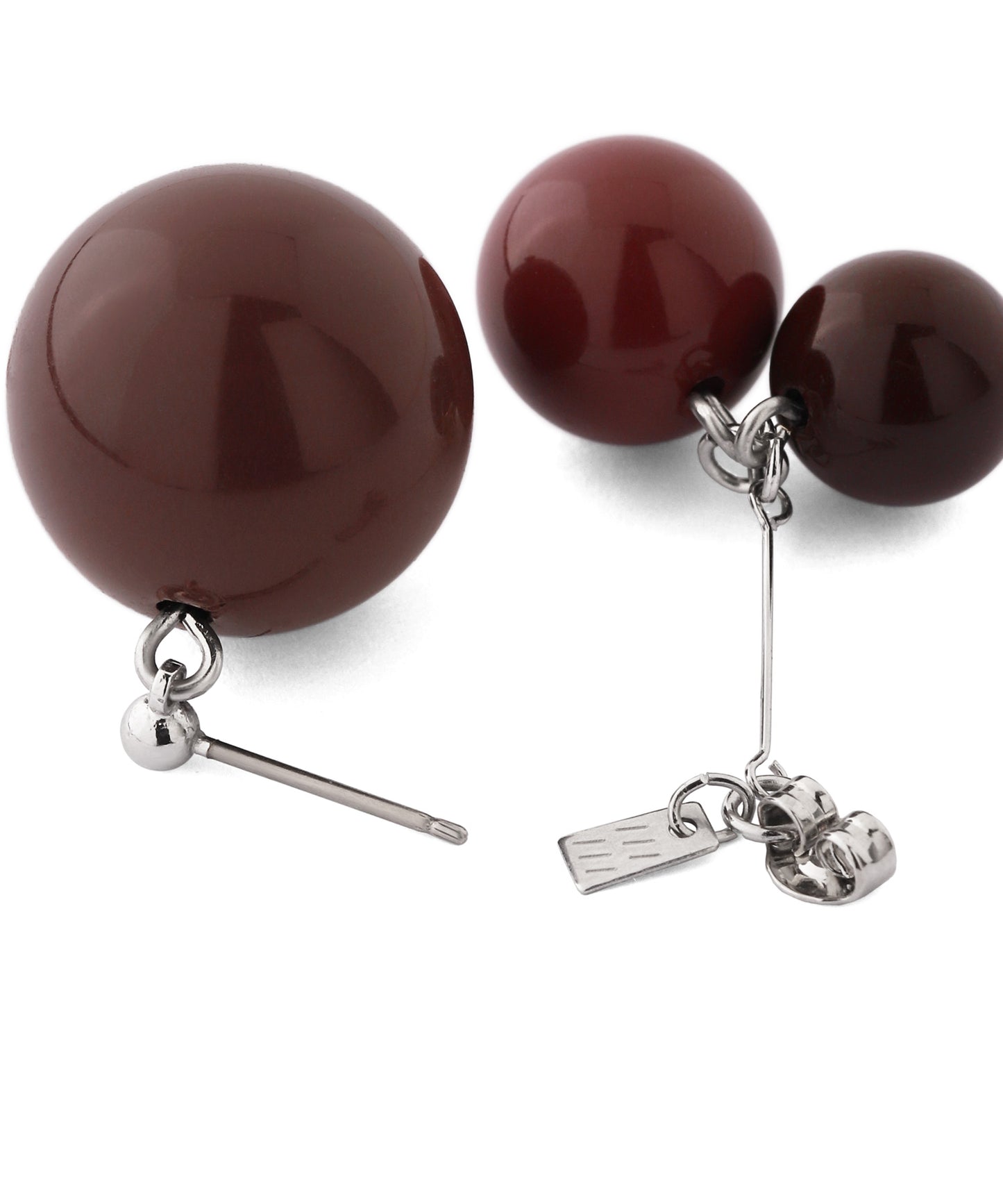 【Eligible for Novelty】Colored Sphere Back Catch Earrings