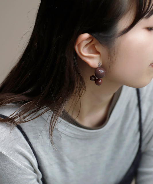 【Eligible for Novelty】Colored Sphere Back Catch Earrings