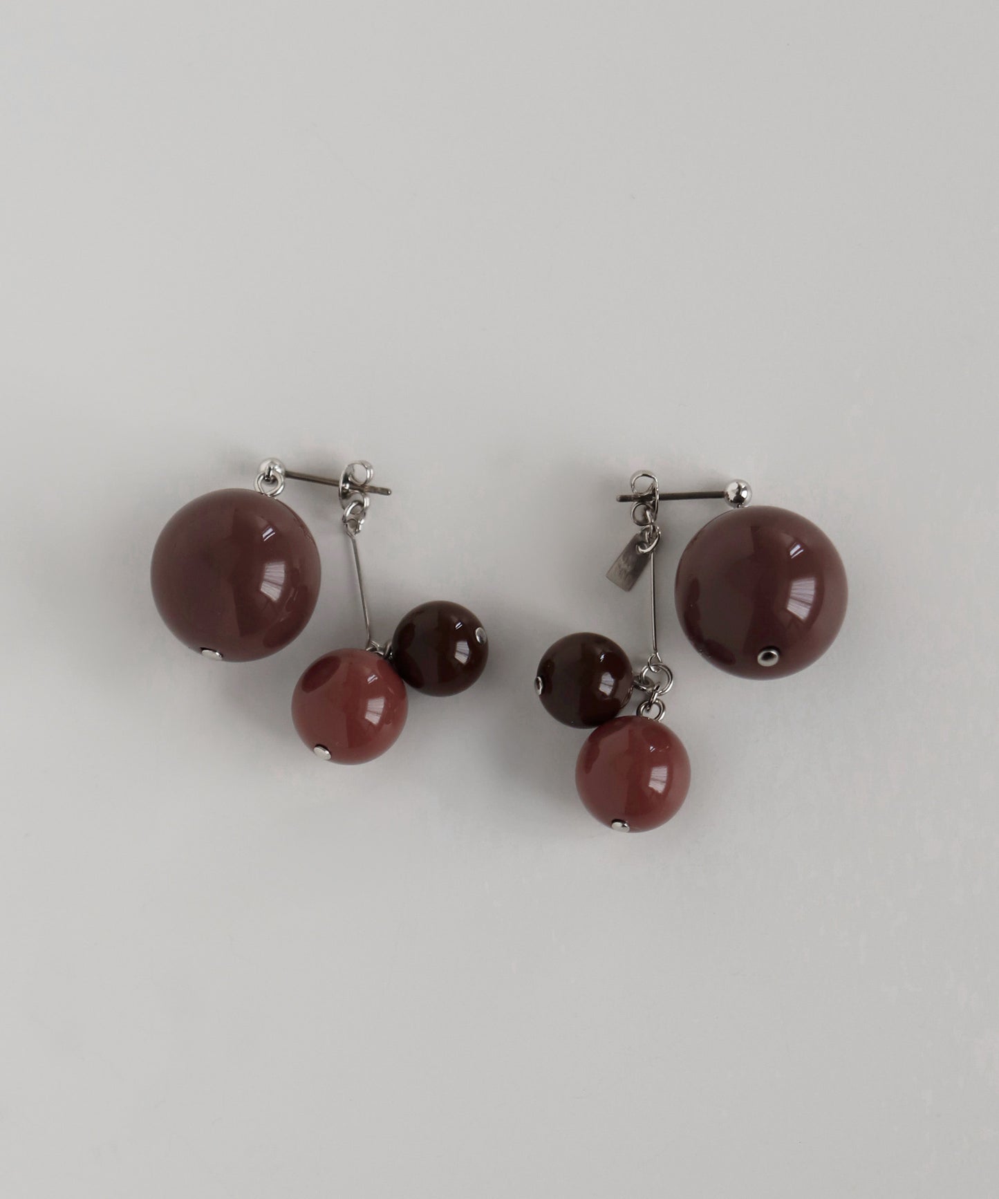 【Eligible for Novelty】Colored Sphere Back Catch Earrings