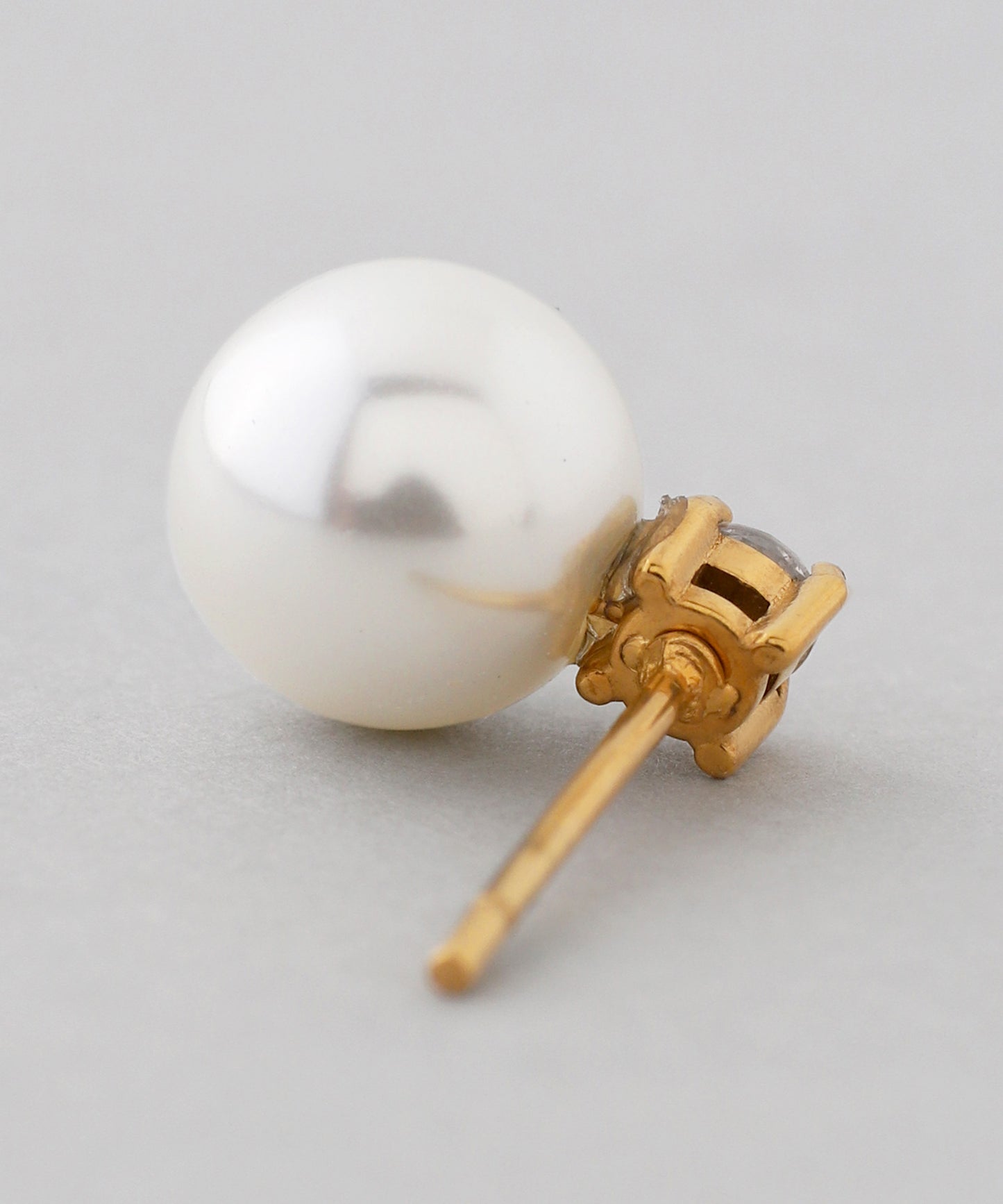 【Stainless Steel IP】Pearl × Bijou Earrings