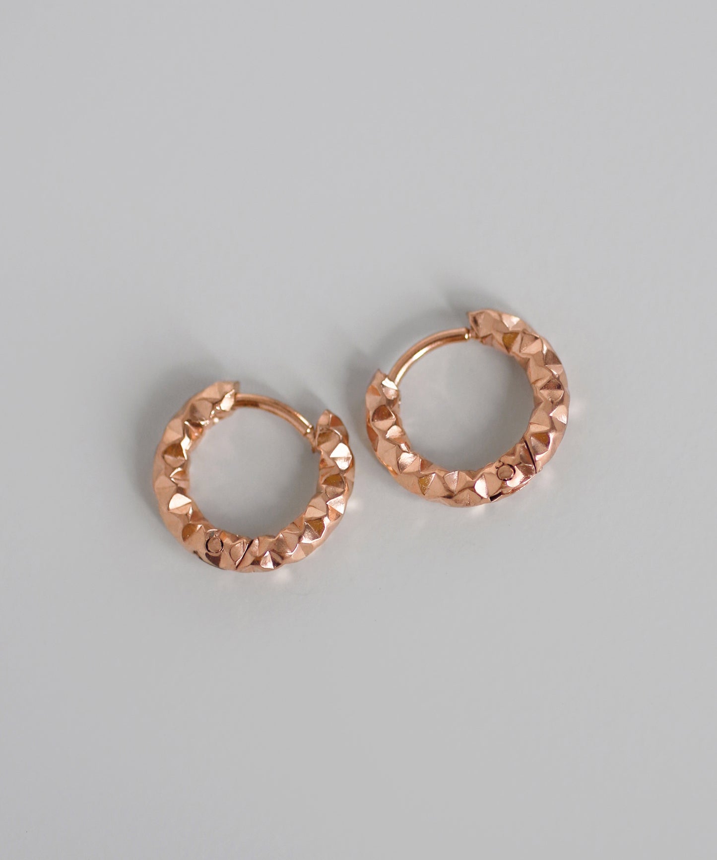 【Stainless Steel IP】Bumpy Hoop Earrings