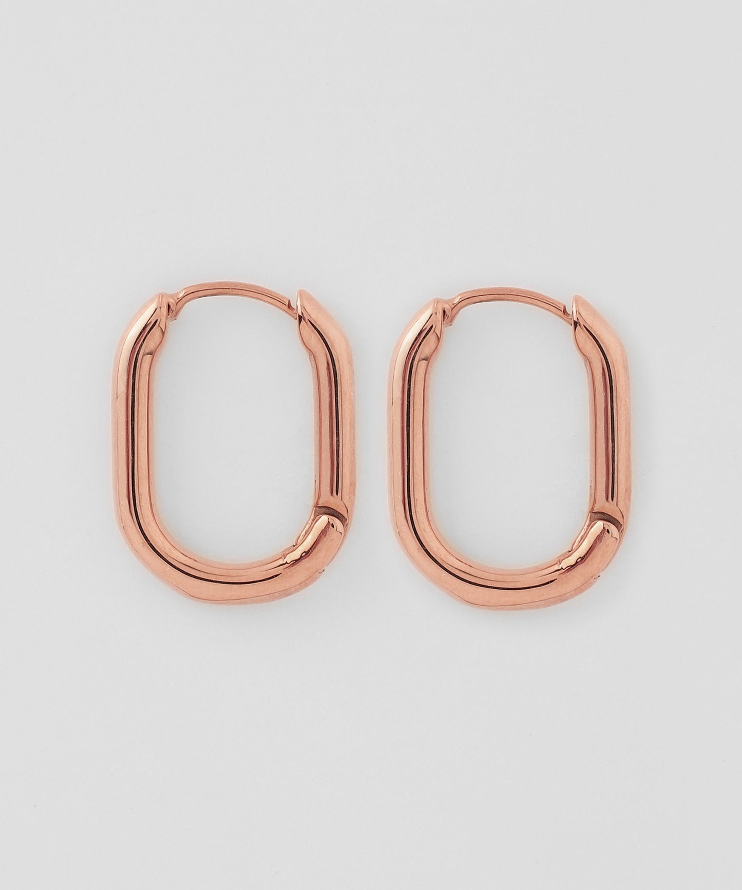 【Stainless Steel IP】Oval Hoop Earrings