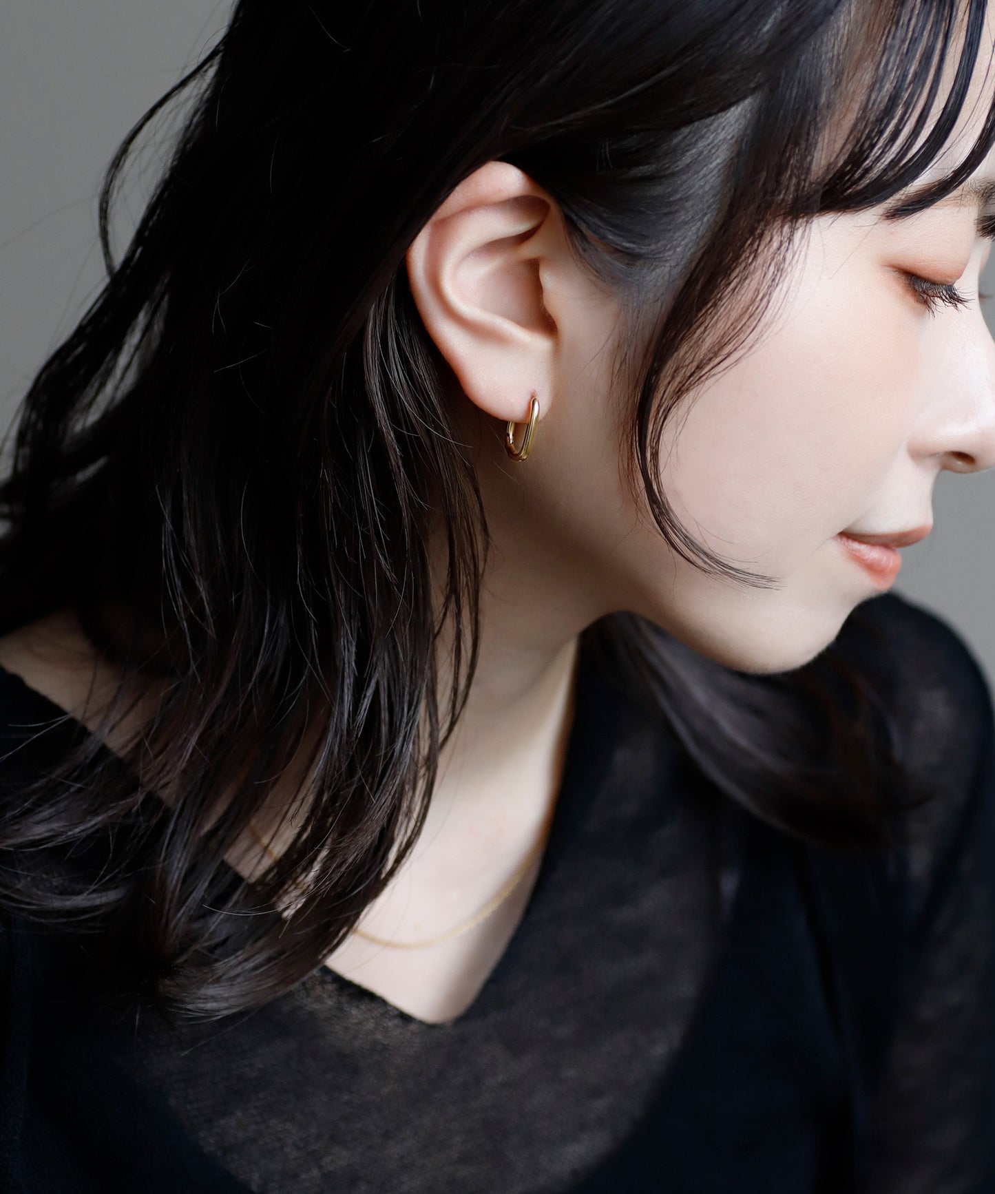 【Stainless Steel IP】Oval Hoop Earrings