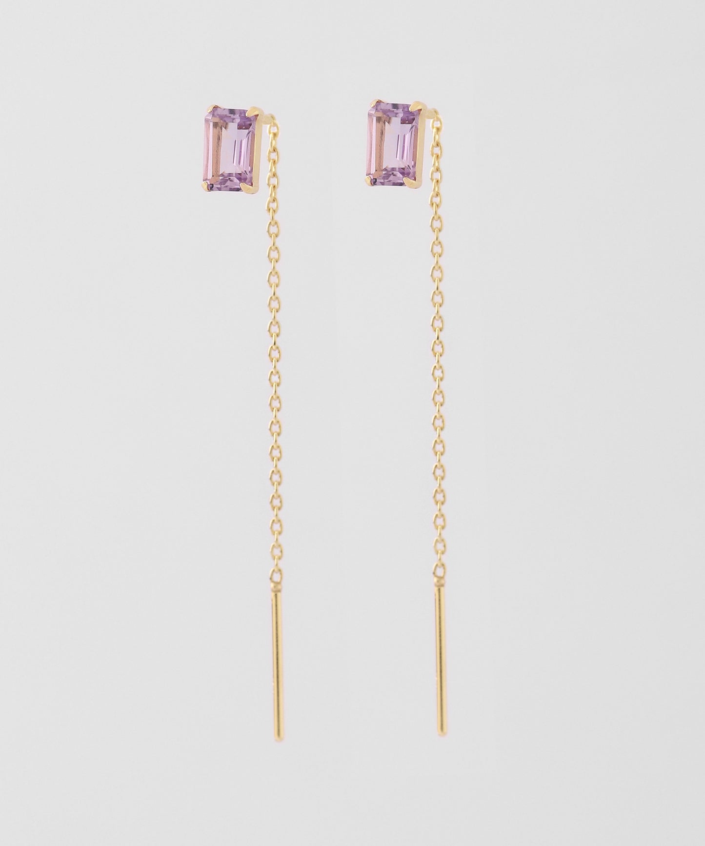 Natural Stone American Earrings [10K]