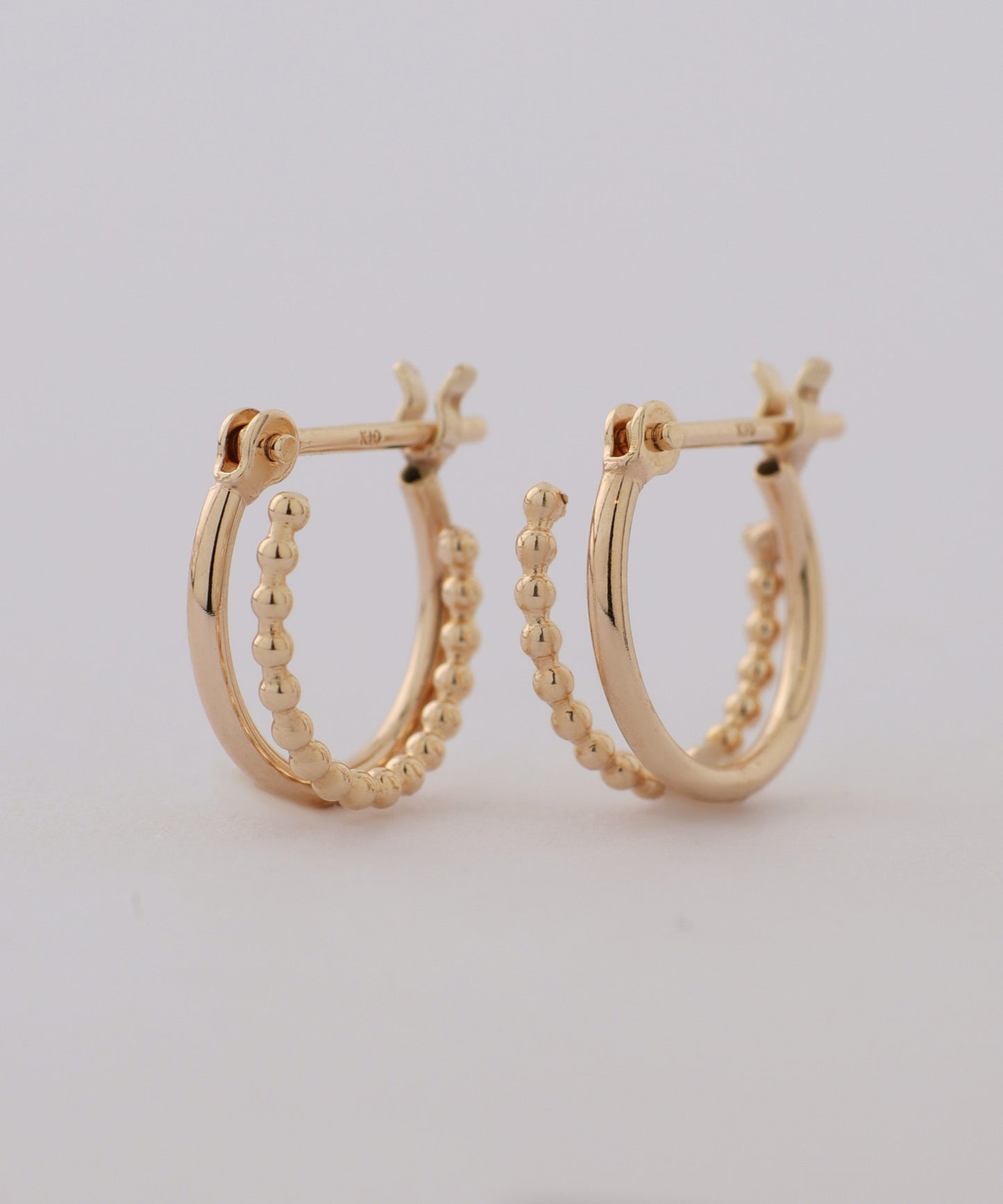 Double Line Hoop Earrings [10K][A]
