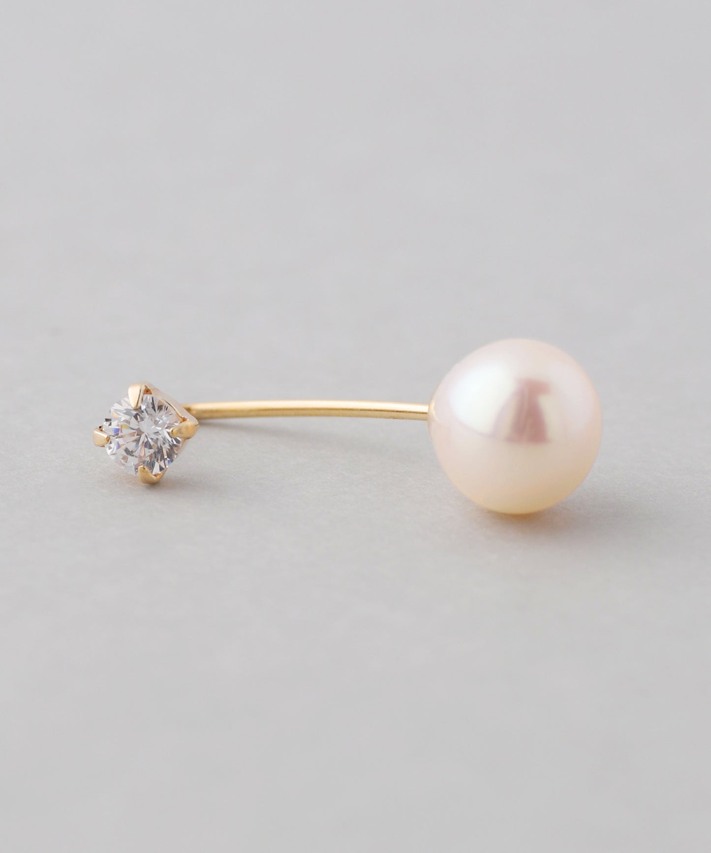 Bijoux × Freshwater Pearl Back Catch Earrings[10K]