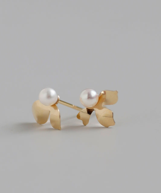 Pearl Asymmetry Earrings [10K]