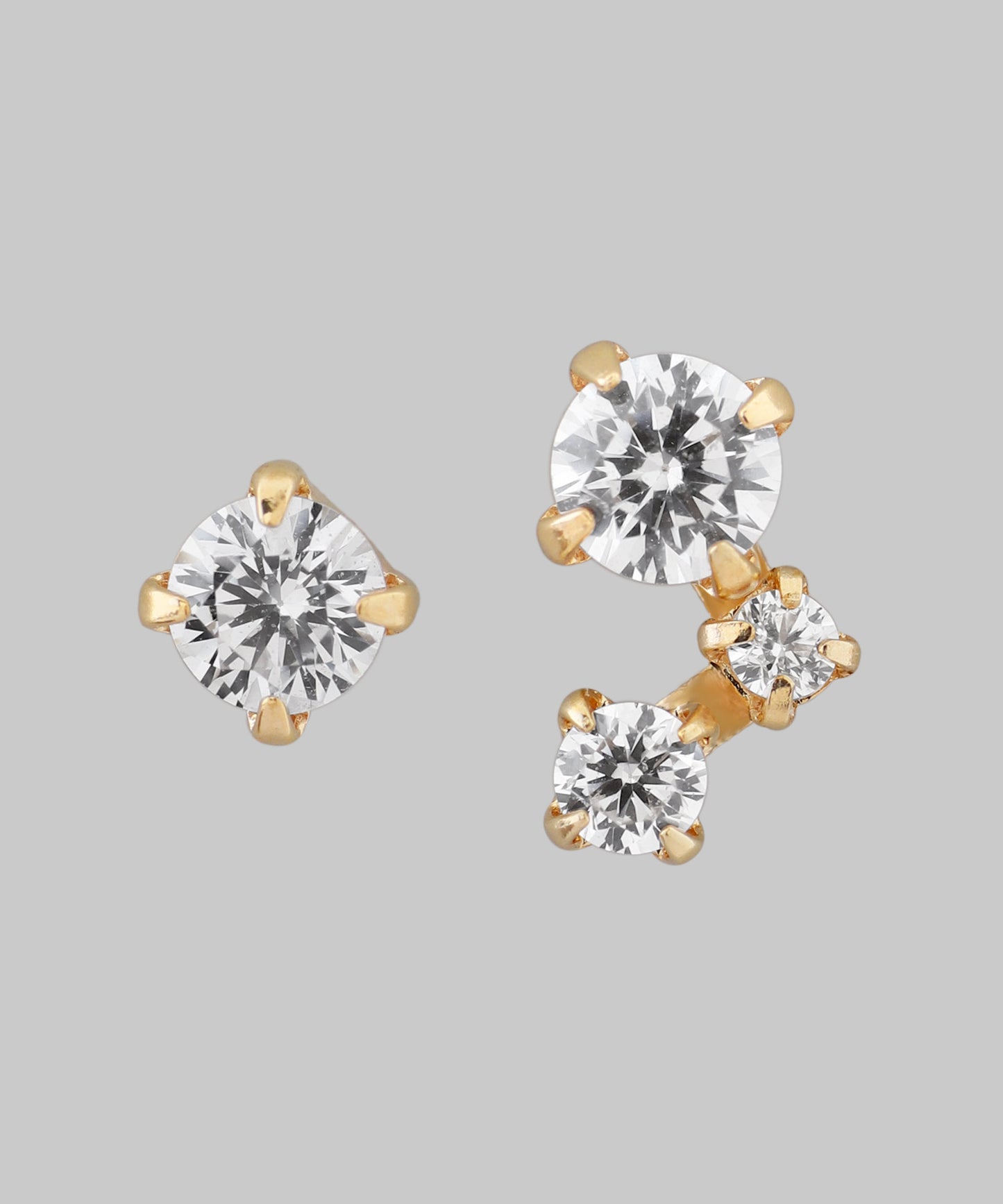 Bijou Asymmetrical Earrings[K10]