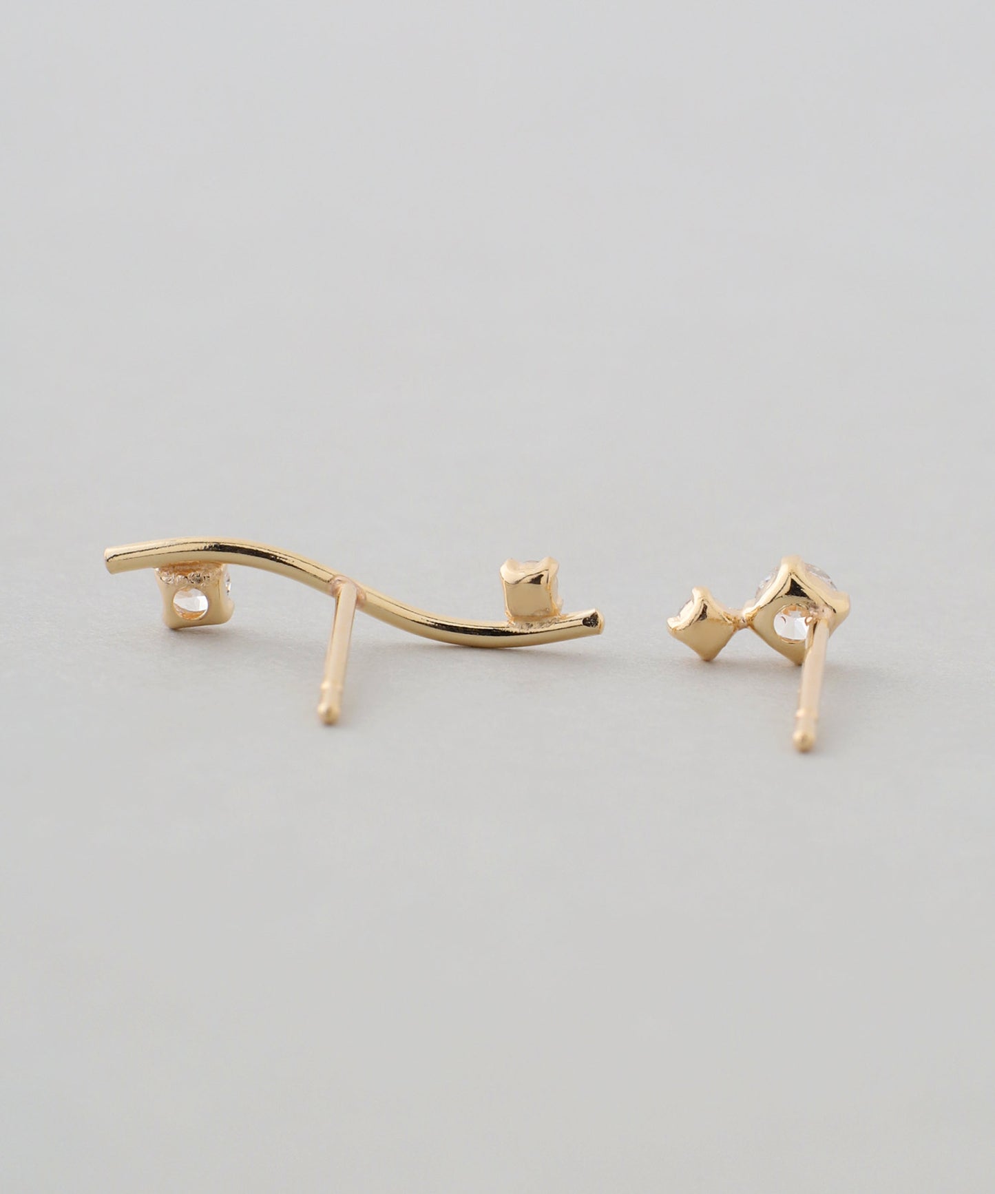 Bijou Asymmetrical Earrings[K10]