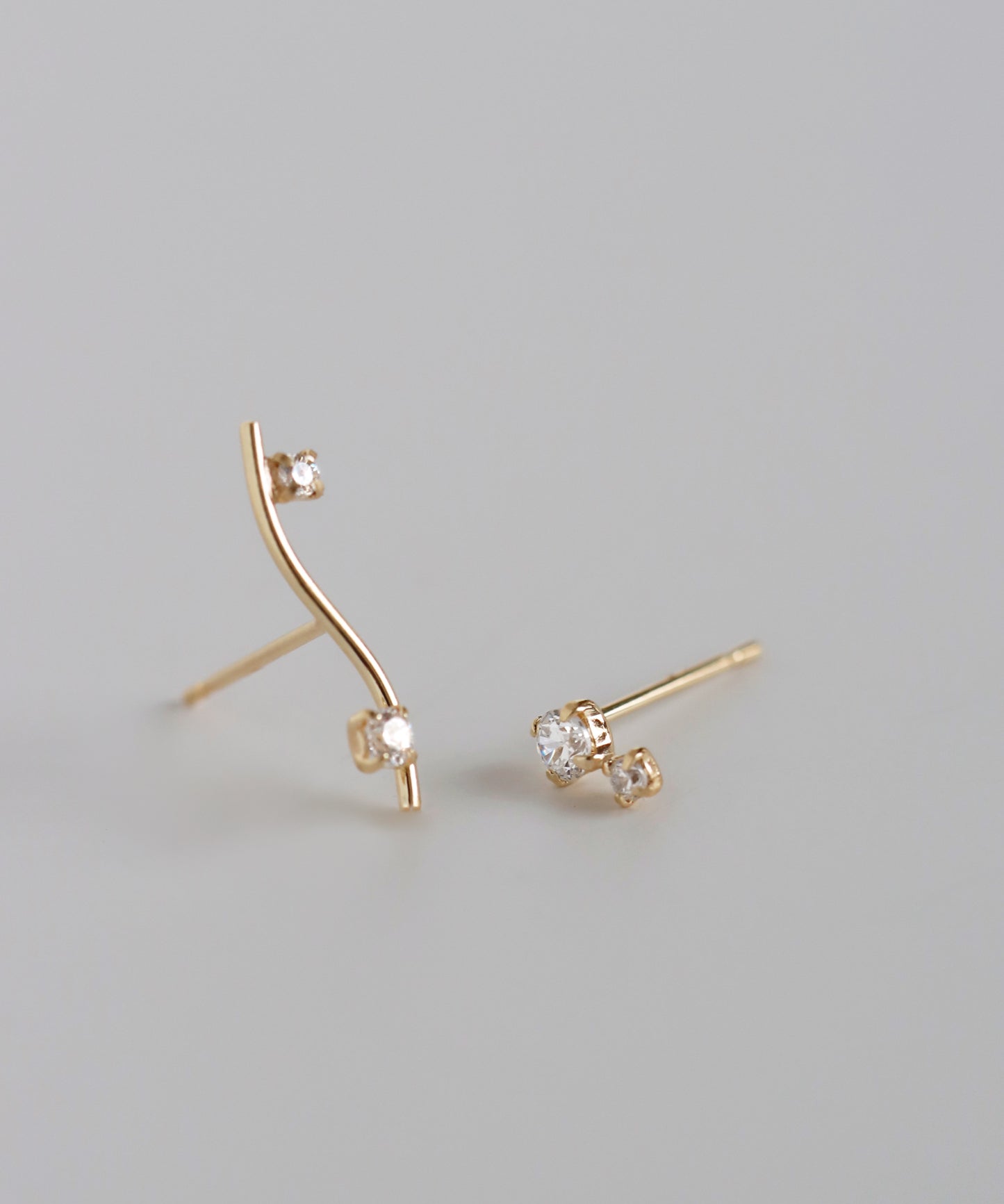 Bijou Asymmetrical Earrings[K10]