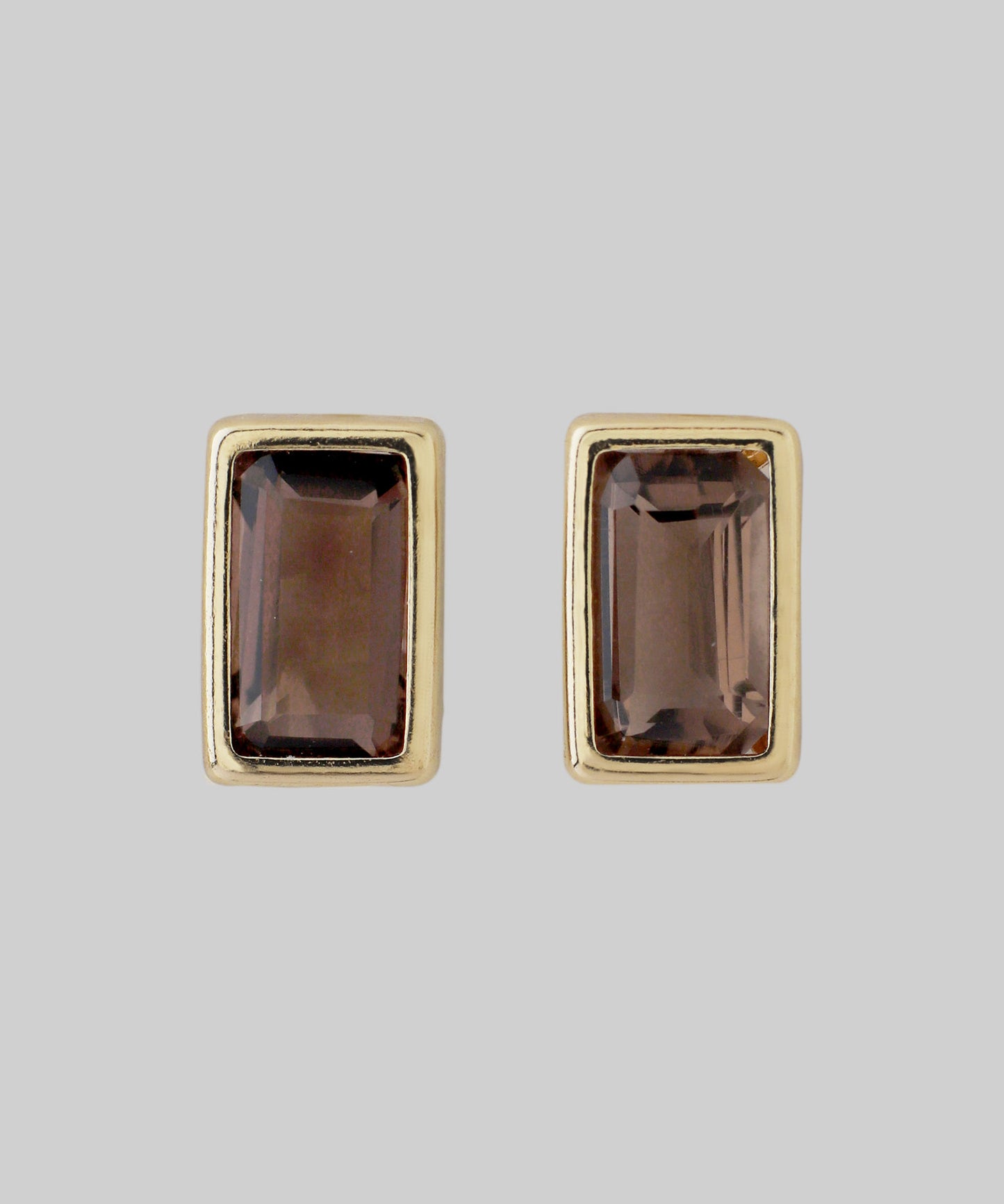 Gemstone Square Earrings [10K]