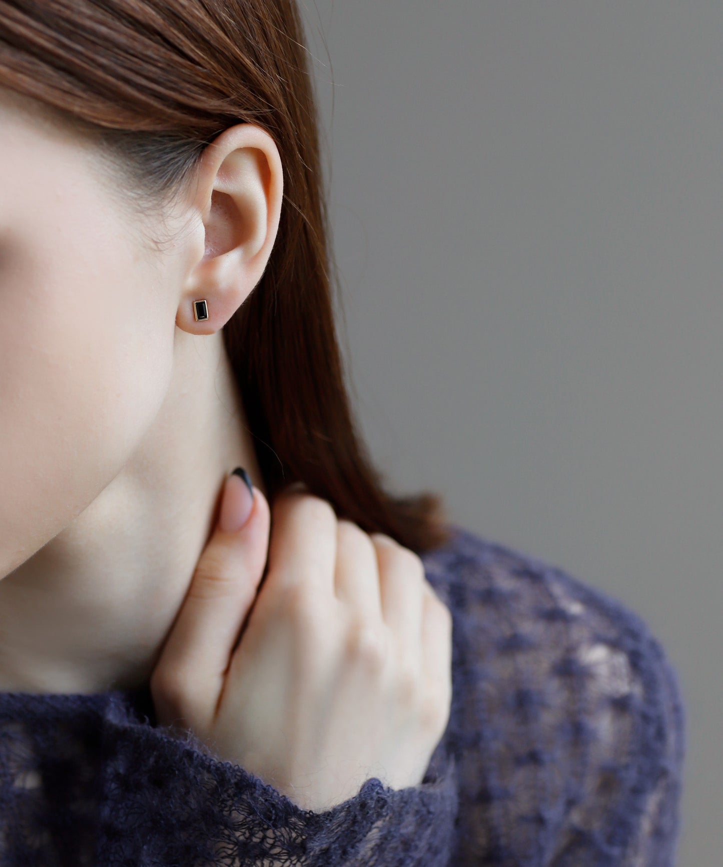 Gemstone Square Earrings [10K]