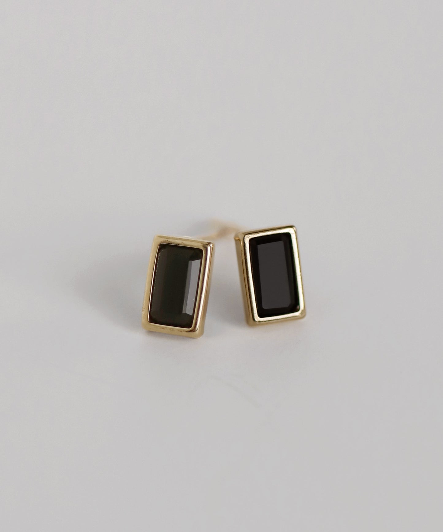 Gemstone Square Earrings [10K]