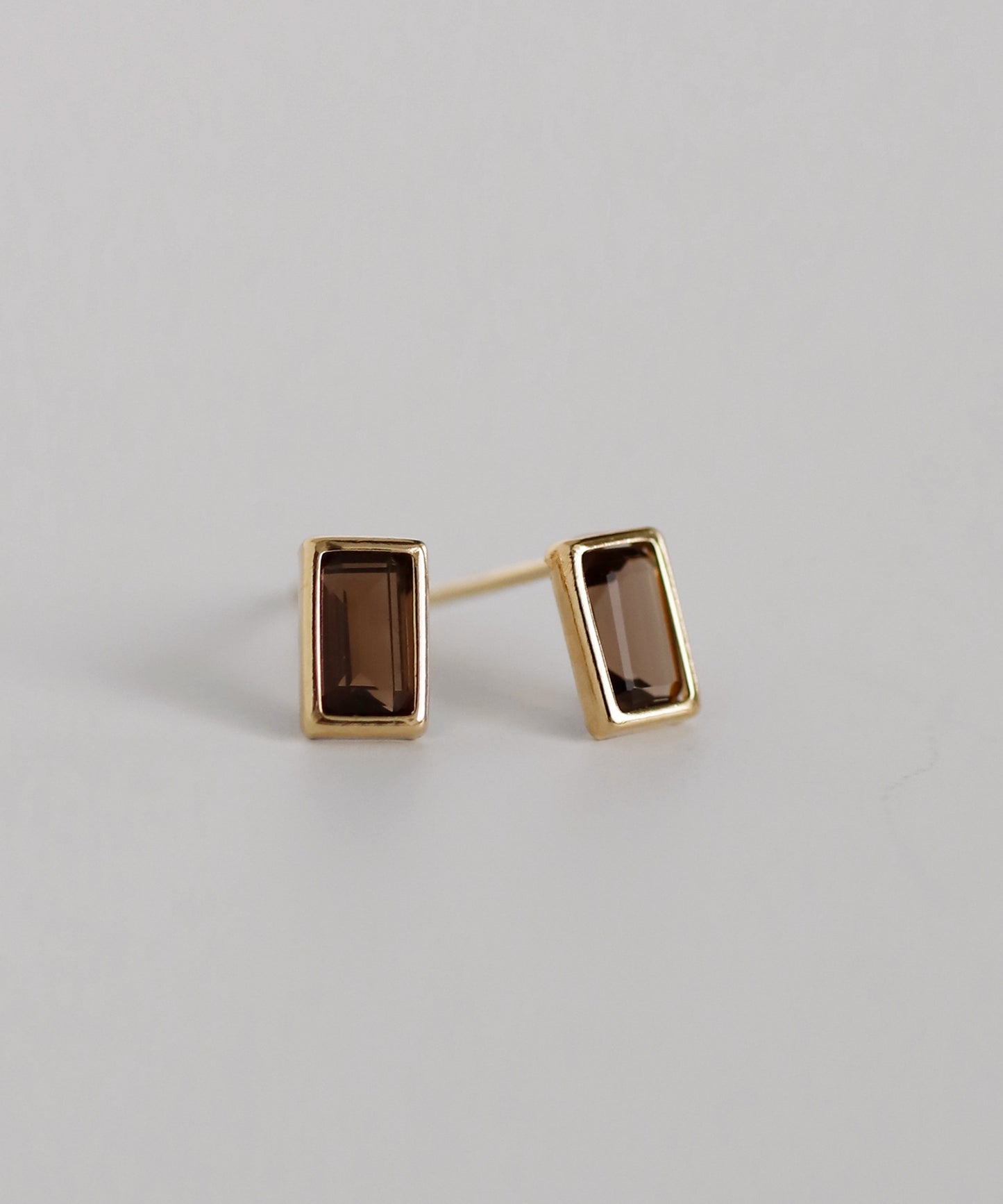 Gemstone Square Earrings[10K]