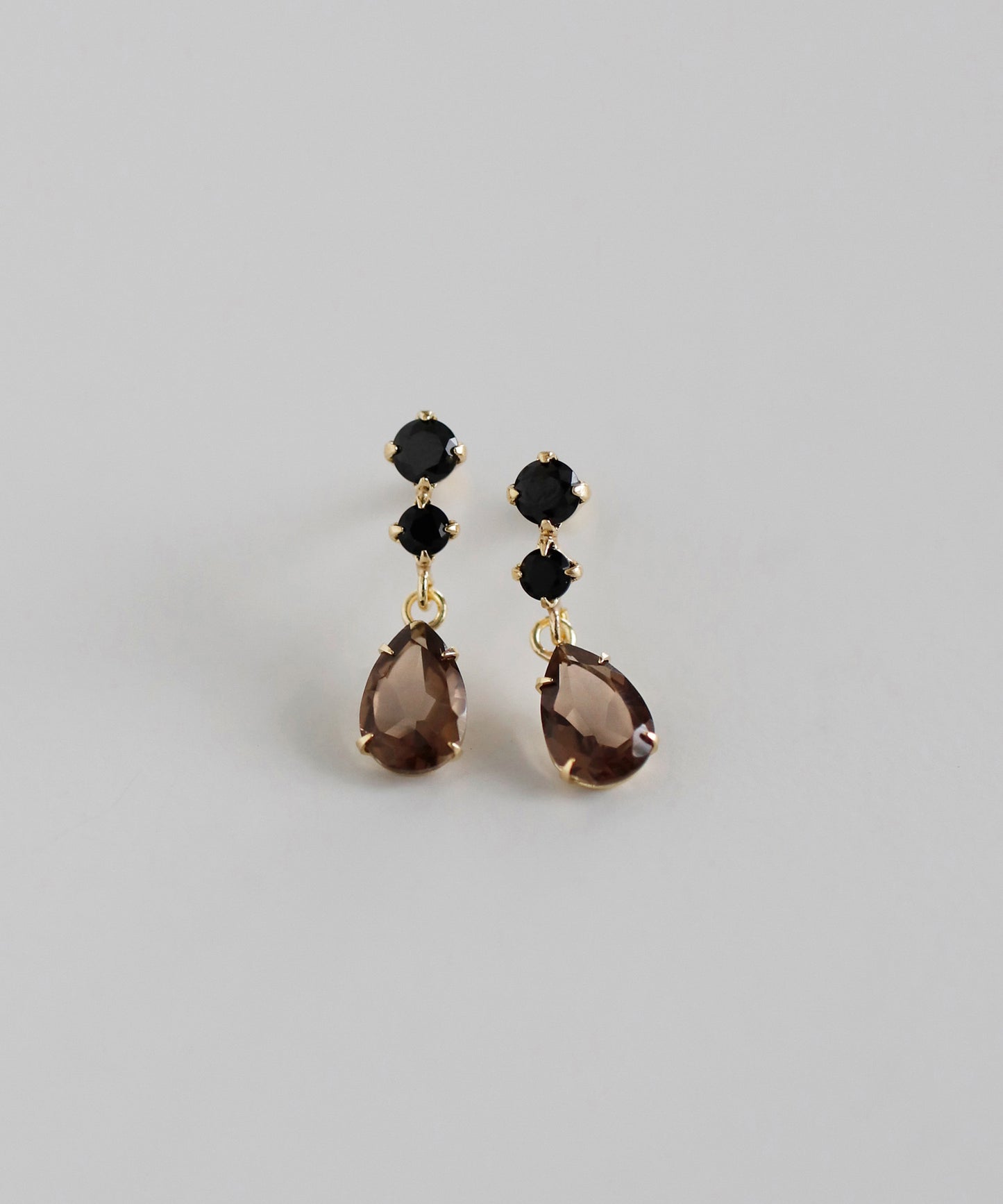 Gemstone Drop Earrings[10K]