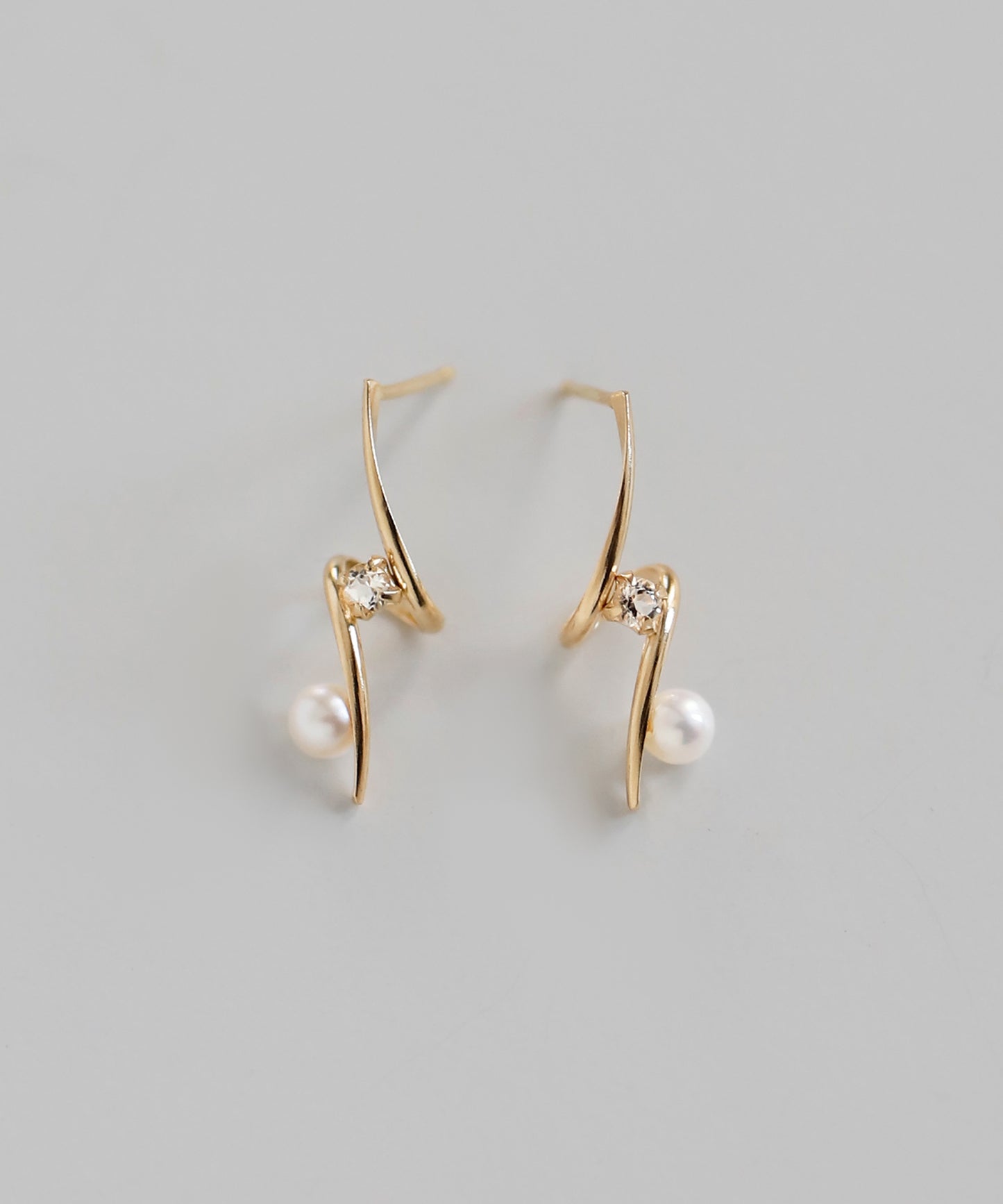 Bijou × Freshwater Pearl Earrings[10K]