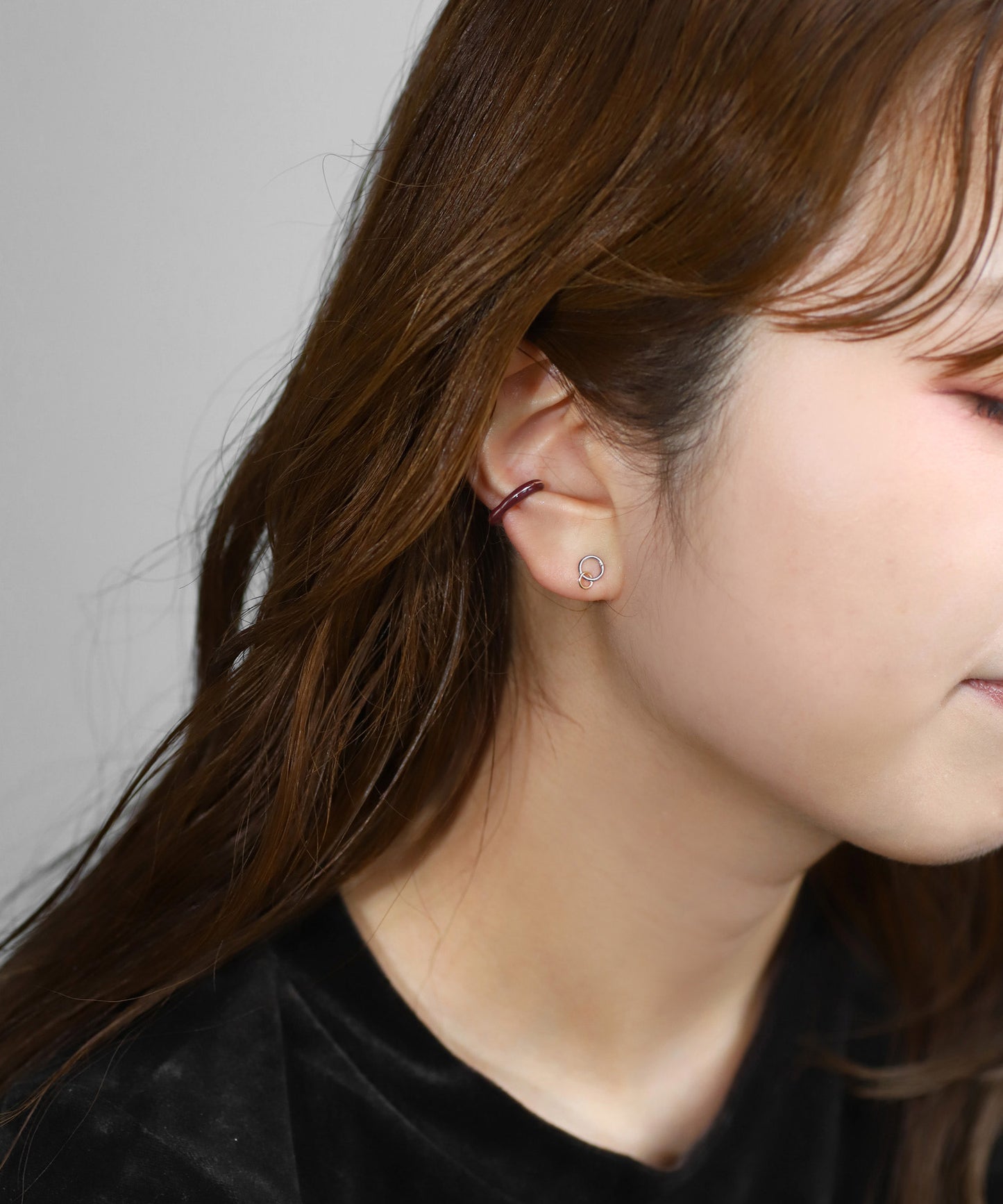 [Eligible for Gift] Two-Tone Circle Earrings [10K・Platinum]