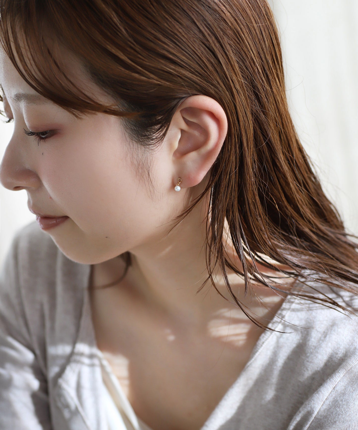 [Eligible for Gift] Freshwater Pearl Earrings [10K]