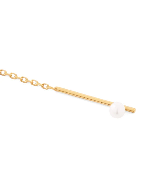 Freshwater Pearl Threader Earrings [10K]