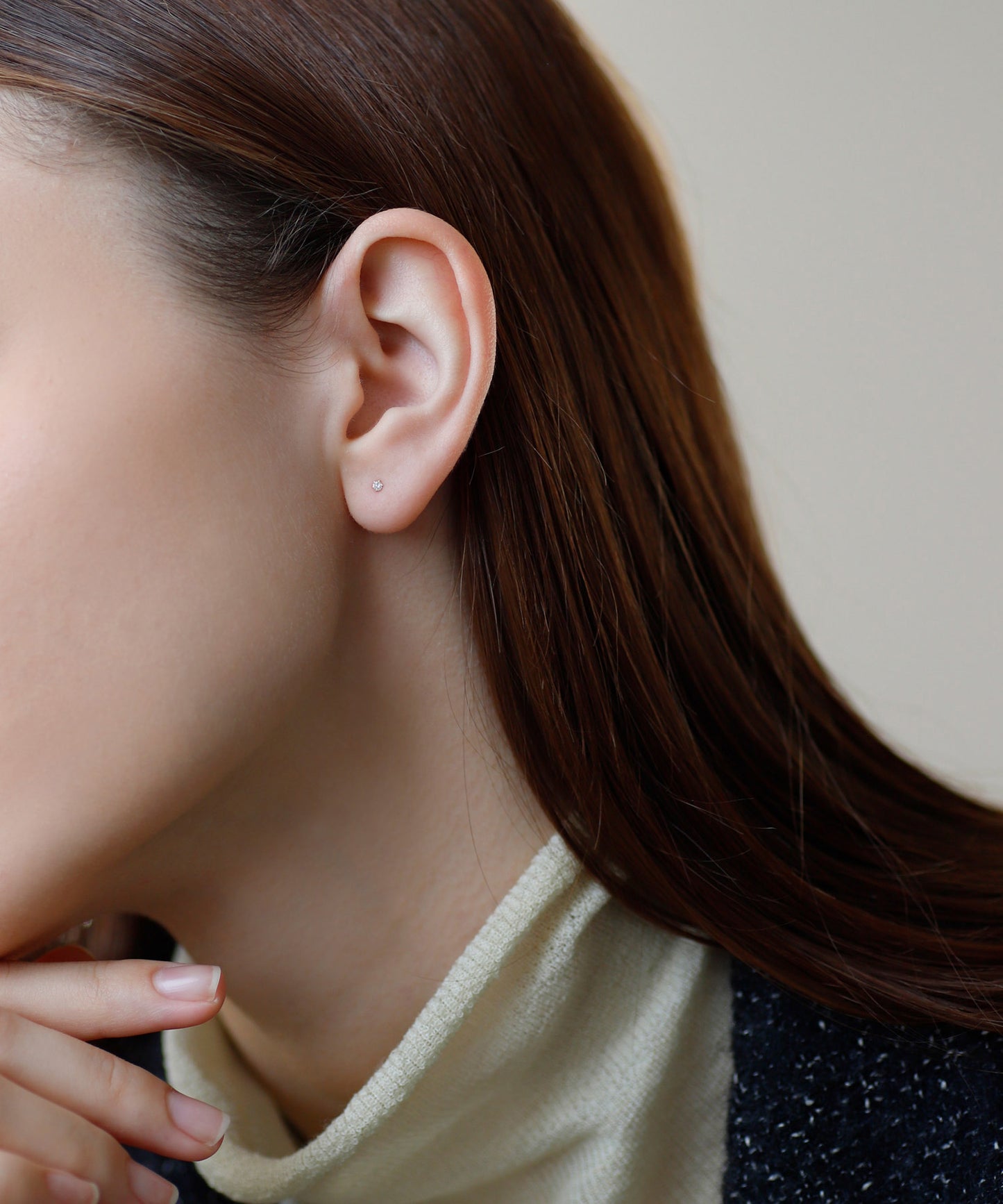 [Eligible for Gift] [Limited Quantity] Single Diamond Stud Earrings [10K]