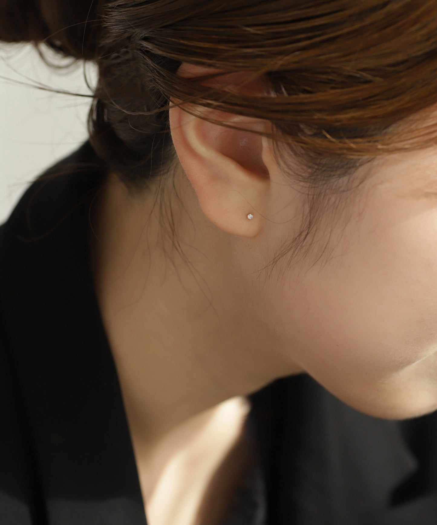 [Eligible for Gift] [Limited Quantity] Single Diamond Stud Earrings [10K]