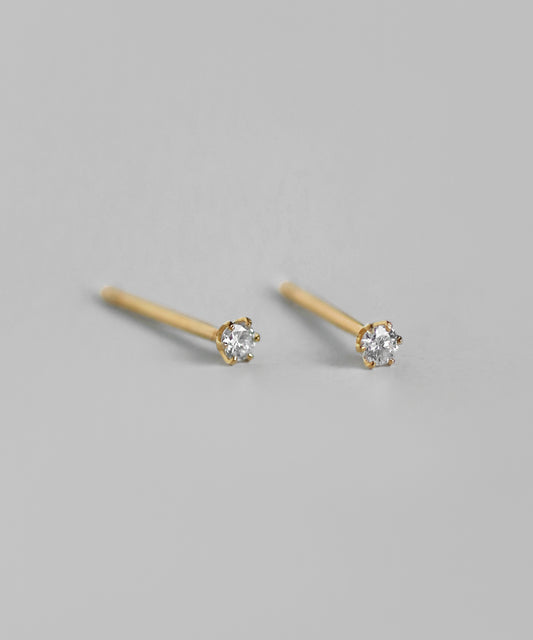 [Eligible for Gift] [Limited Quantity] Single Diamond Stud Earrings [10K]