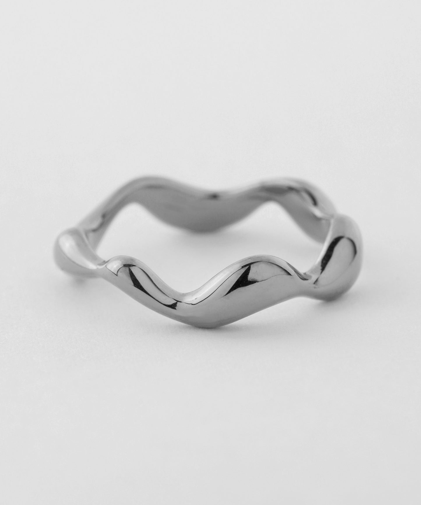 【Stainless Seel】Nuanced Wave Ring