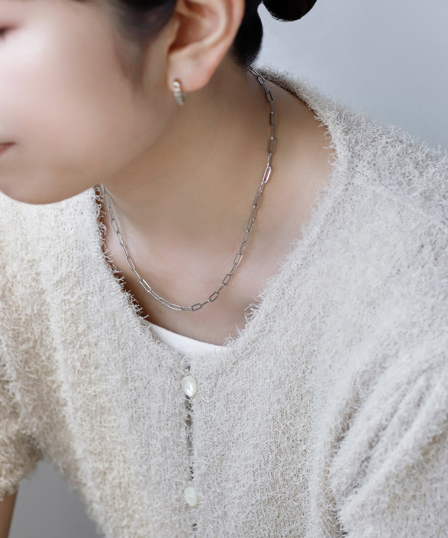 【Stainless Steel】Chain Mantel Necklace