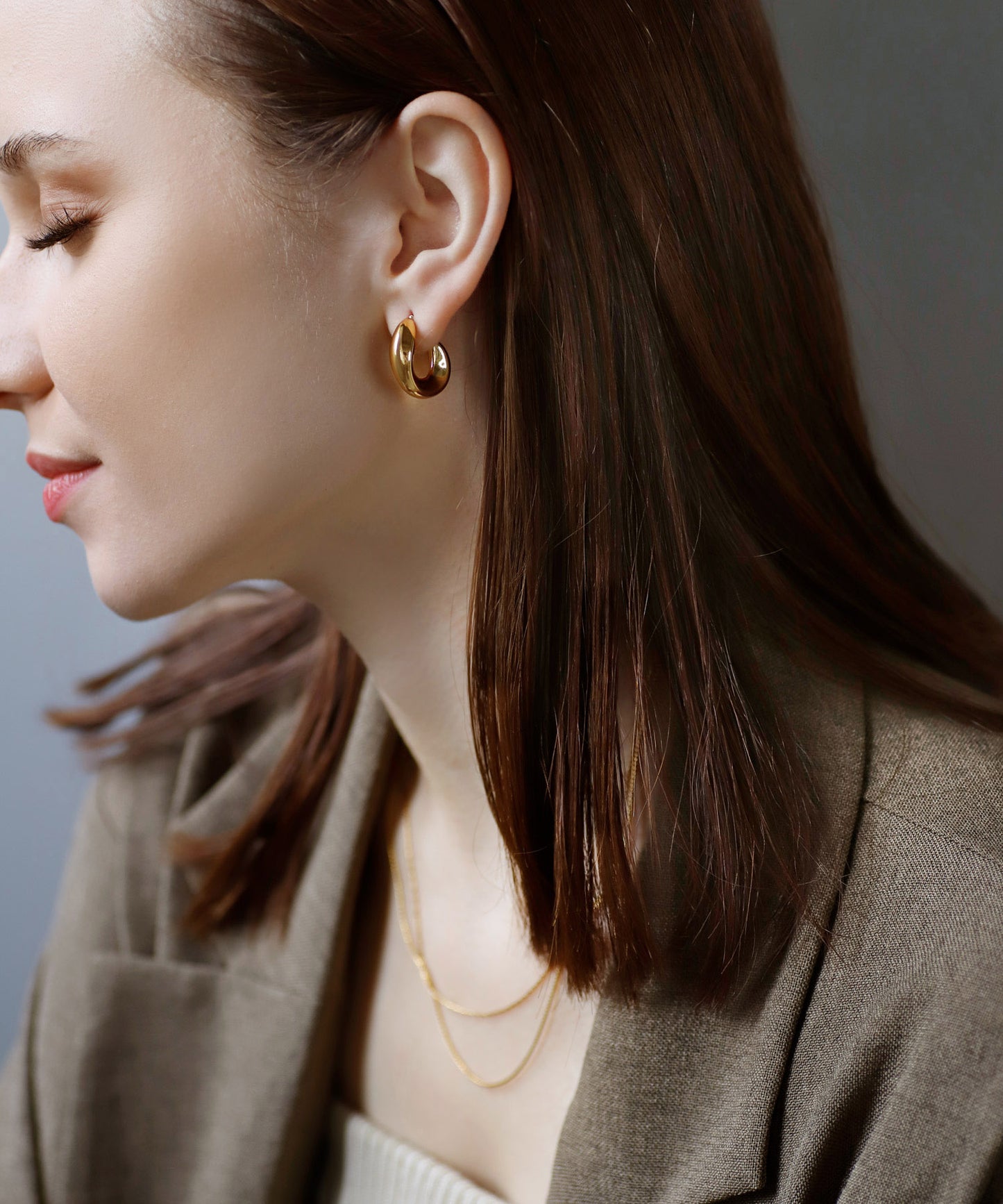 【Stainless Steel】Bold Hop Earrings