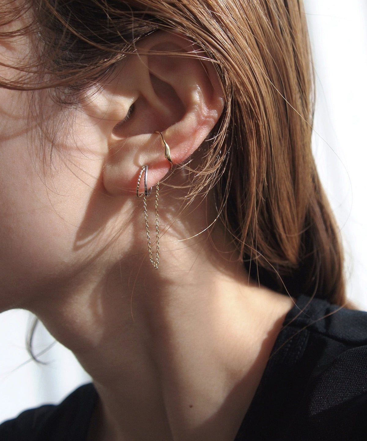 Chain Ear Cuff [Surgical Stainless Steel] [UMU]