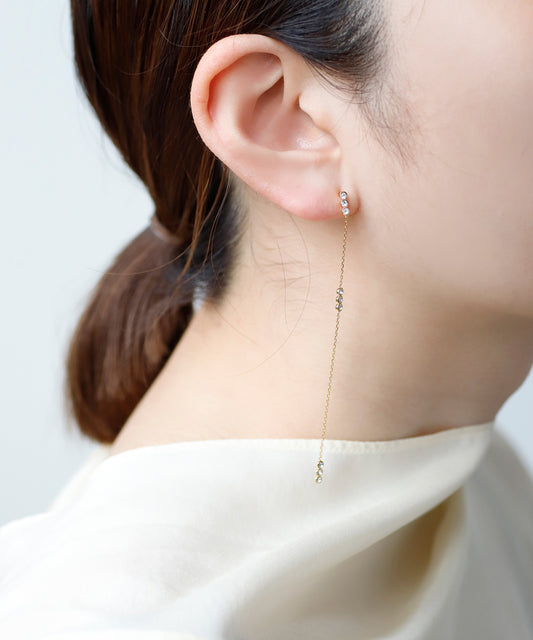 Bijoux × Chain Long Earrings [UMU]