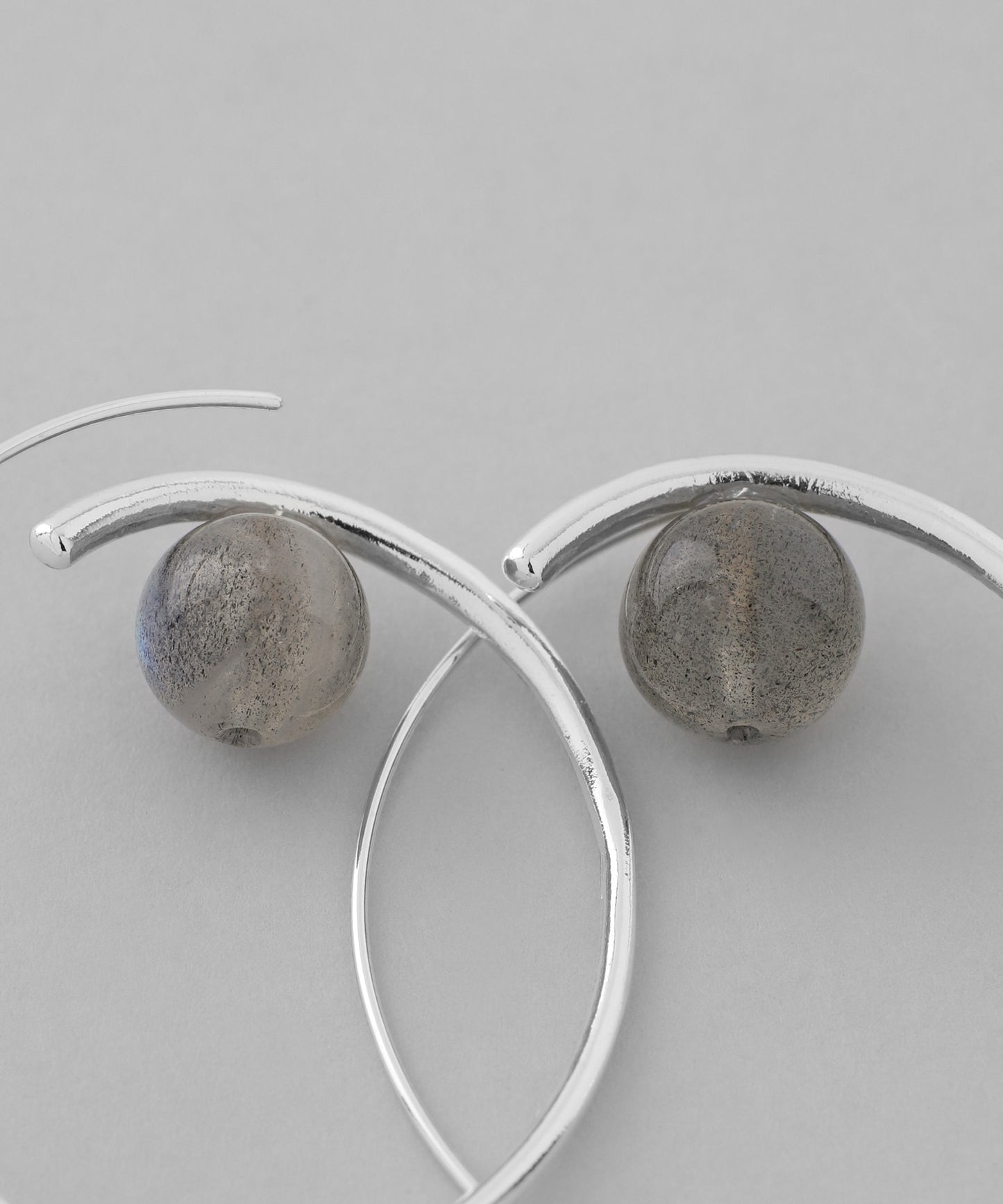 Gemstone Hoop Earrings[UMU]