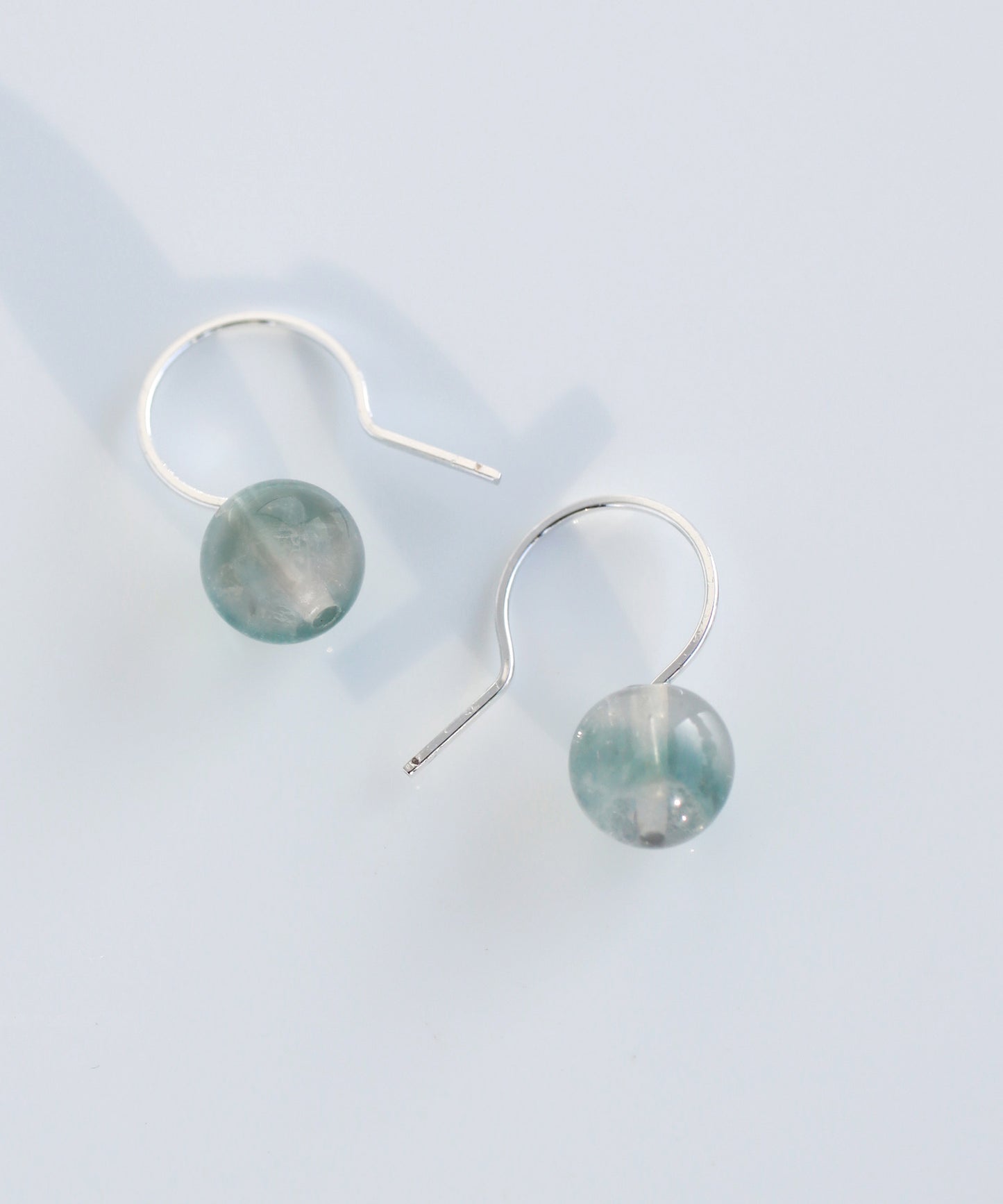 Gemstone Hook Earrings[UMU]