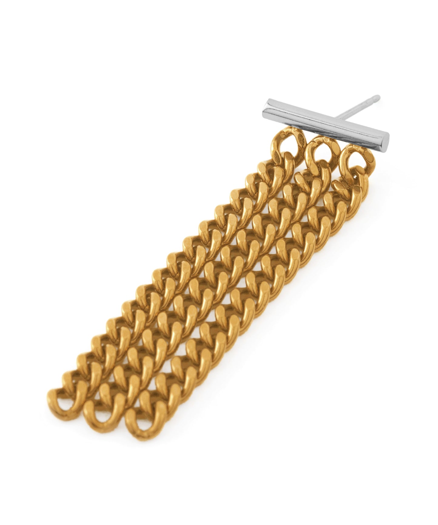 Chain Fringe Earrings [Stainless Steel] [UMU]