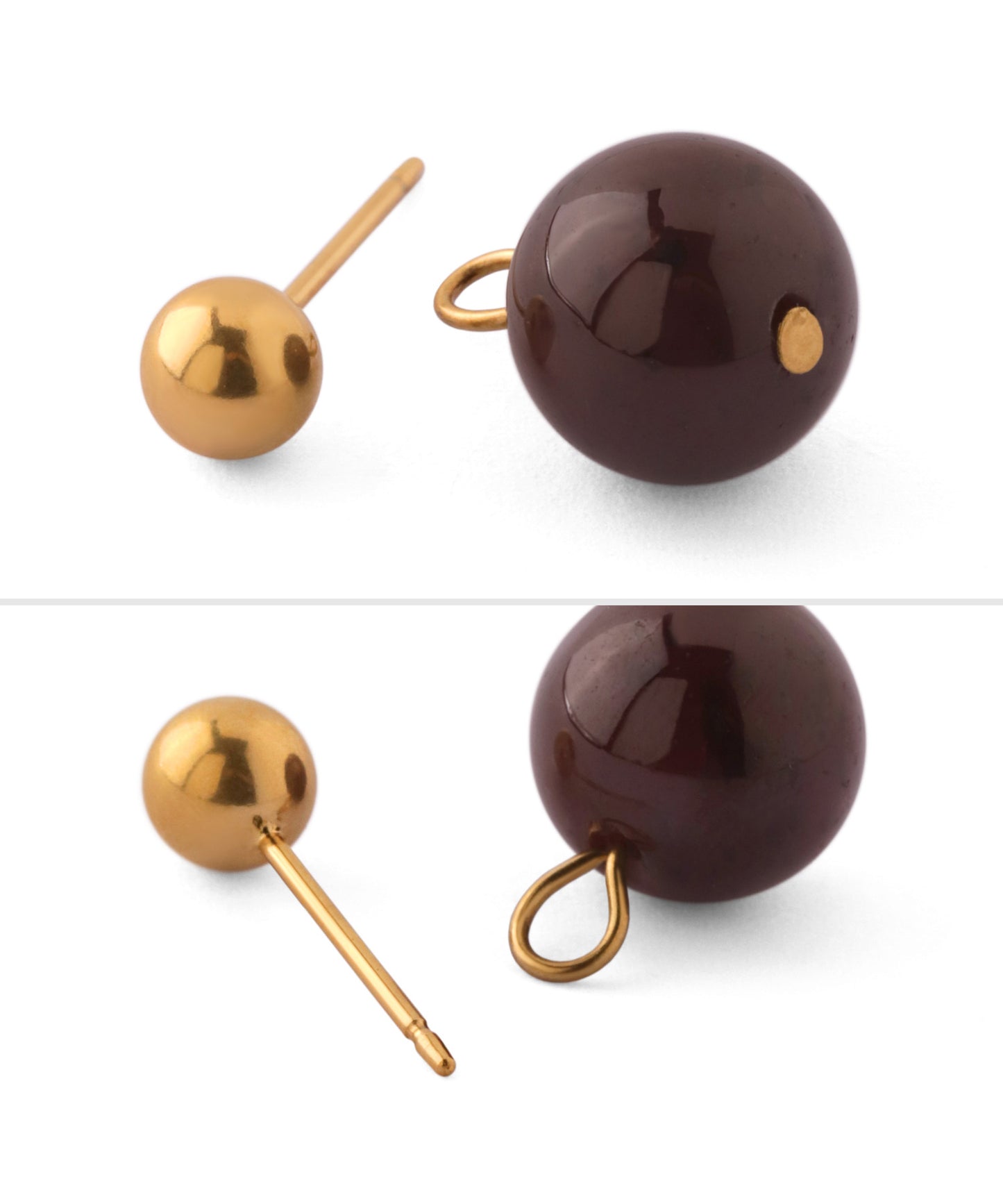 Gemstone 2WAY Earrings [Stainless steel]